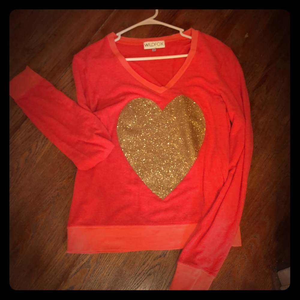 Wild fox oversized V-neck sweater